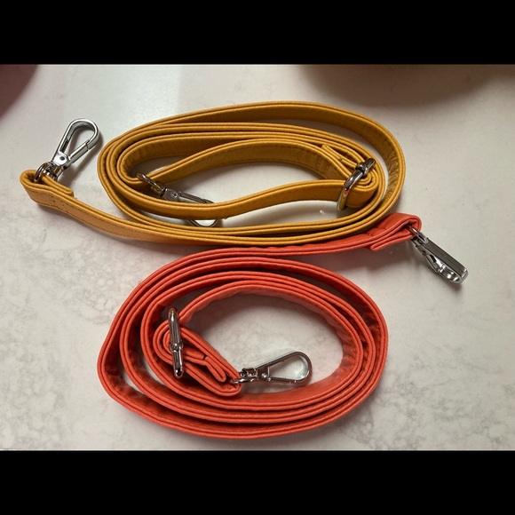 CarloG Bright & Cheerful vegan leather handbags Choice of Lemon or Tangerine - Picture 6 of 7